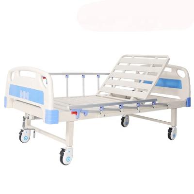 China Manual Easy Operate Cheap Price Factory Manufacturer 1 Bed Manual One Function Crank Medical Hospital Bed for sale