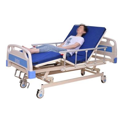 China Hospital Clinic Manual Triple Function Integral Lift High Quality Hot Selling Medical Bed In Stock 3 Crank Hospital Nursing Bed for sale