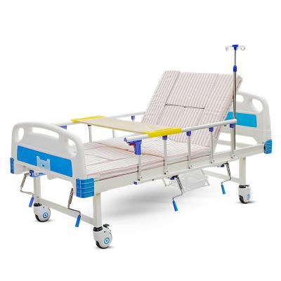 China High Quality Hospital Room Manual Middle Curved Nursing Bed Four Crank Medical Bed Multifunctional Hospital Bed for sale