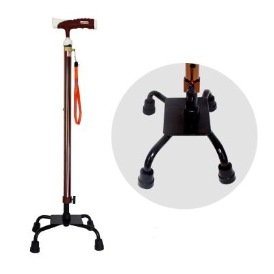 China High Quality Straight And Angled Folding Canes 10 Adjustable Crutches Four-Legs Aluminum Walking Stick for sale