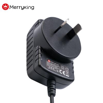 China ABS+PC AU Plug Power Supply Adapter 5V 12V 1A 2A Flame Retardant Material DC to AC Adapter with RCM SAA C-Tick for CCTV Camera for sale