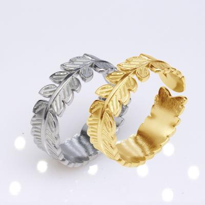 China Other Popular Fashion Style INS 10mm Ring 18K Stainless Steel Gold Plated Jewelry For Women for sale