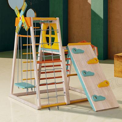 China XIHA Kids Climbing Frames Sale Eco-friendly Indoor Wooden Climbing Frames Wooden Frame And Ramp Wooden Climbing Frame With Ladder For Kids for sale