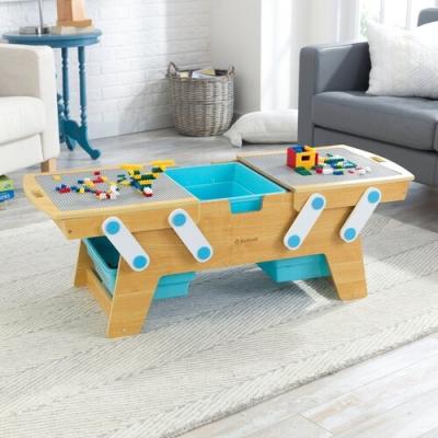 China Modern XIHA Kids Rectangular Interactive Table Educational Wooden Activity Game Kids Sand Table With Cover Activity Table for sale