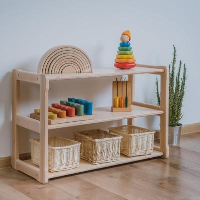 China Wooden Organizer Mini Children's Environmental Material Toy Shelf XIHA Baby Toys Nursery Montessori Furniture Shelf Storage Cabinet for sale