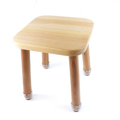 China XIHA Montessori Eco-friendly Adults Kids Stools Footrests Seat Solid Wood Stool with Soft Rubber Sleeve for Child Care Furniture for sale