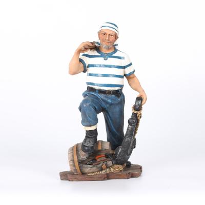 China Custom Sailor Figurine ODM/OEM Captain Sculpture Home Decor from Europe for sale