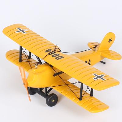 China Art Decor Retro Airplane Model Decoration Open Airplane Model Ornaments Home Wooden Home Accessories for sale