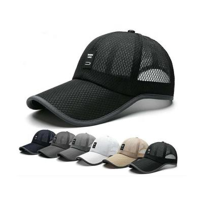 China Wholesale COMMON Summer Black Breathable Active Hats Full Mesh Sports Baseball Golf Hats For Women Men for sale