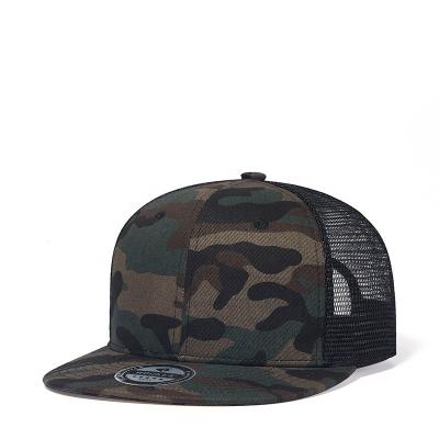 China Wholesale JOINT Hiphop Camouflage Snap Back Fitted Sports Hat Camouflage Mesh Mens Trucker Snapback Caps For Brim Flat for sale