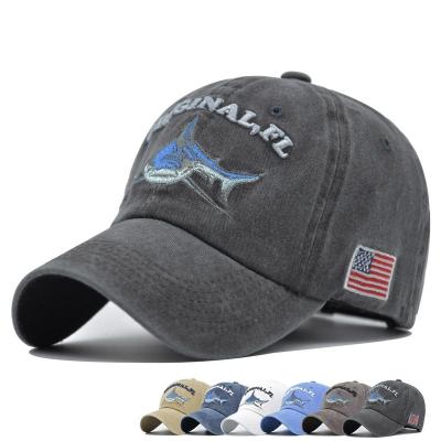 China Wholesale COMMON Casual Graphic Embroidered Hat Cap Vintage Washed Cotton Curved Brim Baseball Caps For Men for sale