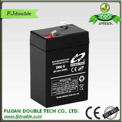 China UPS low self-discharge air to ground missile vrla 6v 5ah 20hr maintenance free rechargeable battery for sale