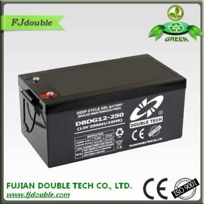 China UPS 12v250ah 12V 250AH deep cycle solar battery GEL battery with best price for sale