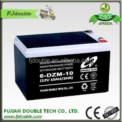 China Motorcycle / scooter low price 12 dzm-10 24v 10ah rechargeable lead acid battery for sale