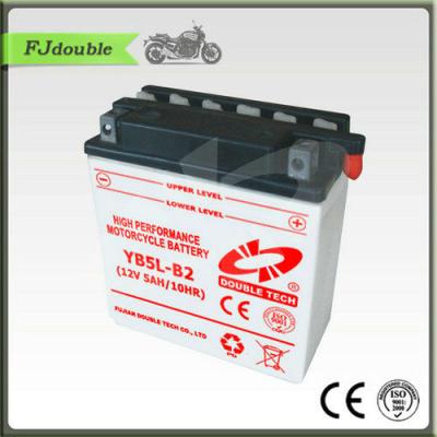 China Motorcycle/Scooter YB5 Dry Charged L-B Motorcycle Battery (12V 5AH) for sale