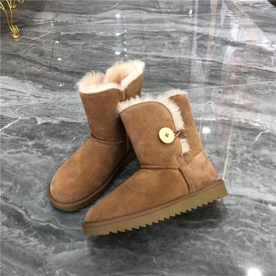 China Wholesale Classic Thermal Ladies Boots Waterproof Snow Boots Winter Women Genuine Leather Warm Boots for sale