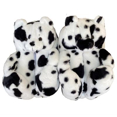 China Wholesale Cheap Custom Size Animal One Bedroom Slippers Fashion Trend Plush Fur Home Slipper Lovely Teddy Bear for sale