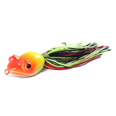 China 10cm 9.4g Topwater Plastic Artificial Frog Bait Lure Water Frog Sinking Fishing Lures Jig Rubber Skirt for sale