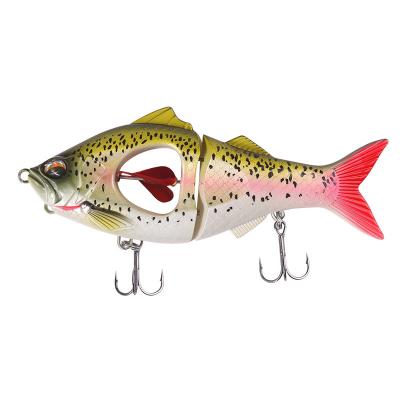 China Newest Model 2023 New Design Freshwater Jointed Slip Bait Glider Artificial Bass Fishing Lure With MetalSpinner Blades for sale