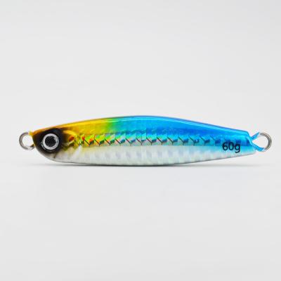 China Lead Alloy Quality Goods 40g/60g/80g Shore Baiting Lure Casting Long Fishing Lead Jig Lure Metal Jigs for sale