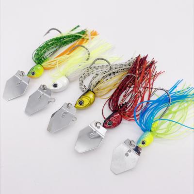 China NEW Hotsale 2023 Durable Skirt Lure Flipping Jig Blade Fishing Lure 10g 14g Under Spin Compensation Jig Heads Saltwater With Mustad Hooks for sale