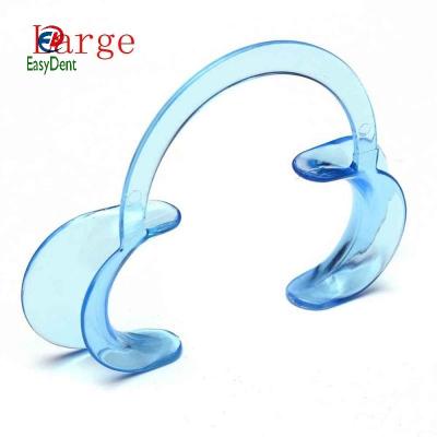 China Plastic C Form Dental Cheek Retractor Mouth Retractor Lip Opener Cheek Retractor Blue Color Three Types for sale