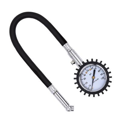 China Tire Pressure Test SFUTOOLS Air Tire Pressure Gauge, Heavy Duty - Best for Car and Motorcycle 0-100 PSI with Hose for sale