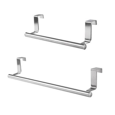 China With Hook Bathroom Accessories Towel Rack Polished Stainless Steel Wall Mounted Bathroom Accessories Set Single Towel for sale