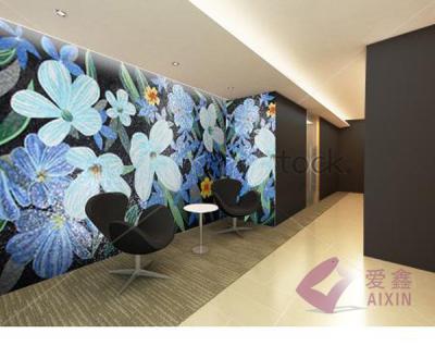 China Glass Mosaic Art Murals Acid Resistant Flower Wall Art Decorative Modern Unique Designs for sale