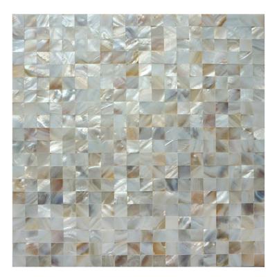 China Nature Pearl Shell Mosaic On Fiber Mesh Parquet Interior Wall Flooring for sale