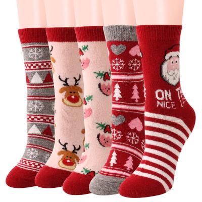 China Breathable Custom In Stock 2022 New Women Cartoon Christmas Stocking Gift Multi Designed Christmas Stockings Women Girls for sale