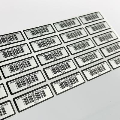 China Electronic Product Matt Silver Waterproof Self Adhesive Labels for Electronic Products for sale