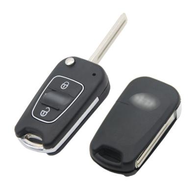 China Sportage Replacement Smart Key Used Car Folding Key Shell With 3 Buttons Alloy Silver Frame for sale