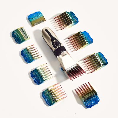 China Salon Clipper Limit Colorful Electroplating Comb 10 Piece Clipper Accessories Gauge Set for sale