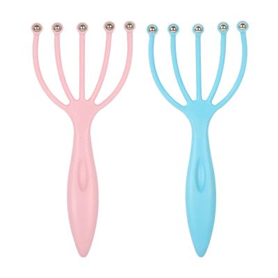 China Household Waterproof Magnetic Head Massager Beads Gripper Comb Household Octopus Paw Relax Scalp Cleaning Claw Ball Scratching Comb for sale