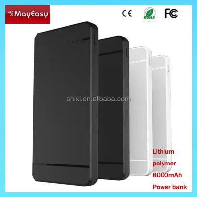 China Factory Supply New Design Slim Portable Power 8000mAh Mobile Bank 8000mAh for sale