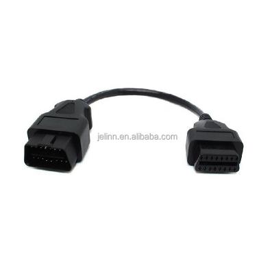 China Car Inspection OBDII OBD 16 Pin J1962 Male To Female Extension OBD2 Round Cable for sale