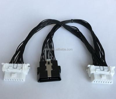 China Cars OBD2 OBD Male To Dual Female OBDII Splitter Y Cable For Toyota Or Nissan Cars for sale