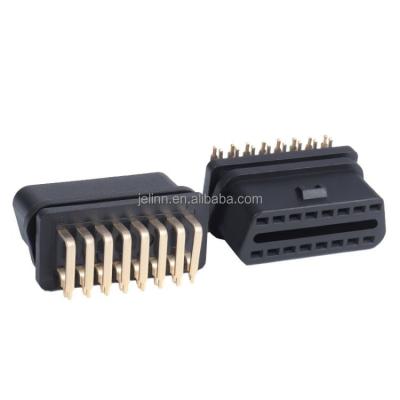 China Cars OBD2 OBDII 16 Pin J1962 Female Connector With 90 Degree Right Angle Pins for sale