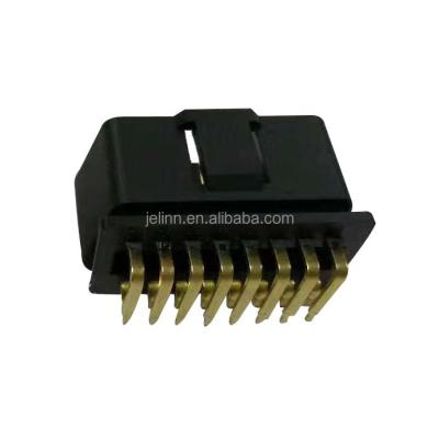 China Cars J1962 OBDII OBD2 Male Plug Connector With 90 Degree Right Angle Pins for sale