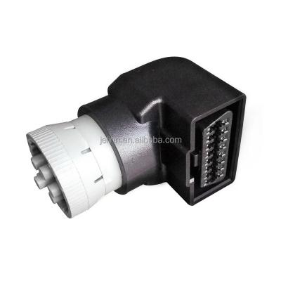 China PA66 + Fiberglass Gray Deutsch 6 Pin J1708 Female to Right Angle OBD2 OBDII J1962 Female Adapter for sale