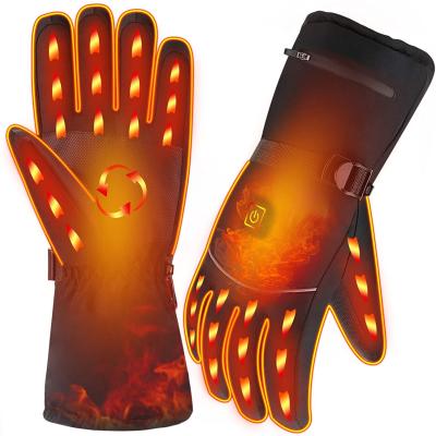 China Touch Screen Heated Gloves 2022 Winter Waterproof Non-slip Touch Screen Three-speed Adjustable Motorcycle Heated Gloves With 3.7v 4000mah Li-battery for sale