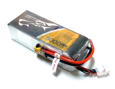 China Power Tools TATTU 6S 8000mAh Lipo Battery 25C Lipo Battery For UAV And Bumblebee ADAV for sale