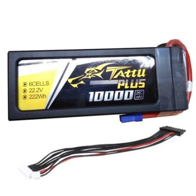 China Power Tools Tattu Plus Smart 6S 10000mAh 22.2V 25C Lipo Battery Pack With XT90 Plug for sale