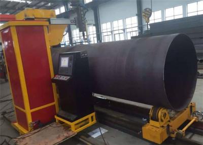 Chine coupeur rotatoire de plasma de découpeuse de tuyau d'acier de la commande numérique par ordinateur 25kw avec entraîné par un moteur électrique servo à vendre