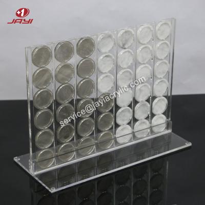 China JAYI Acrylic Custom Luxury Clear Perspex Four 4 In A Row /Game Set for sale