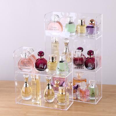 China JAYI Viable Clear Large Capacity Perfume Display Rack Storage Box Acrylic Desktop Cosmetic Organizer for sale