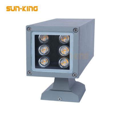 China Other Waterproof Warm White Hotel Square Green 3000K 5000K Single Light 3W 6W 9W Led Outdoor Wall Uplight for sale