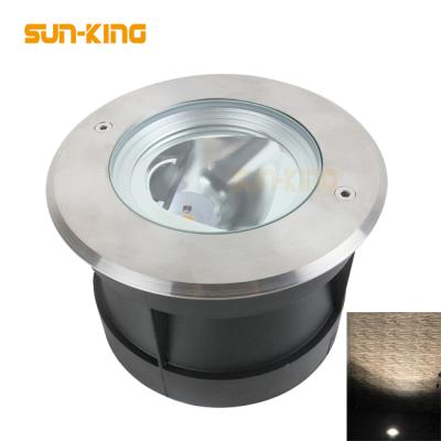 China LANDSCAPE 6000K yellow building ip67 15W pathway far distance outdoor sloping underground recessed ground light for sale