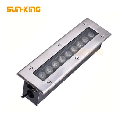 China LANDSCAPE Aluminum IP65 500mm recessed ground park spotlight RGB RGBW DMX DC24V 12W led linear inground driveway lights for sale